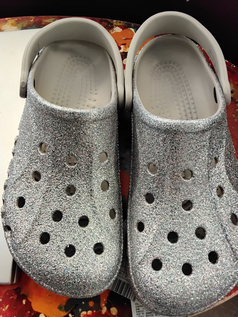 CROCS New Womens Sise 11 Glitter Clog in Silver
